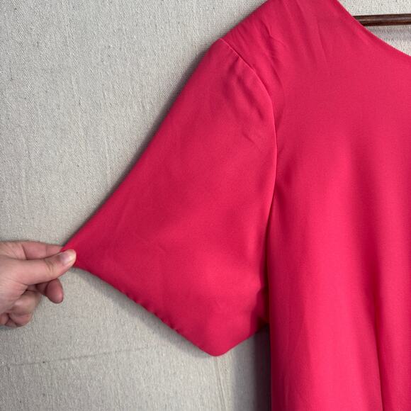 Stephanie Andrews Formal Dress Size 20W Pink Button Detail Tie Back NWT Plus - Picture 4 of 14